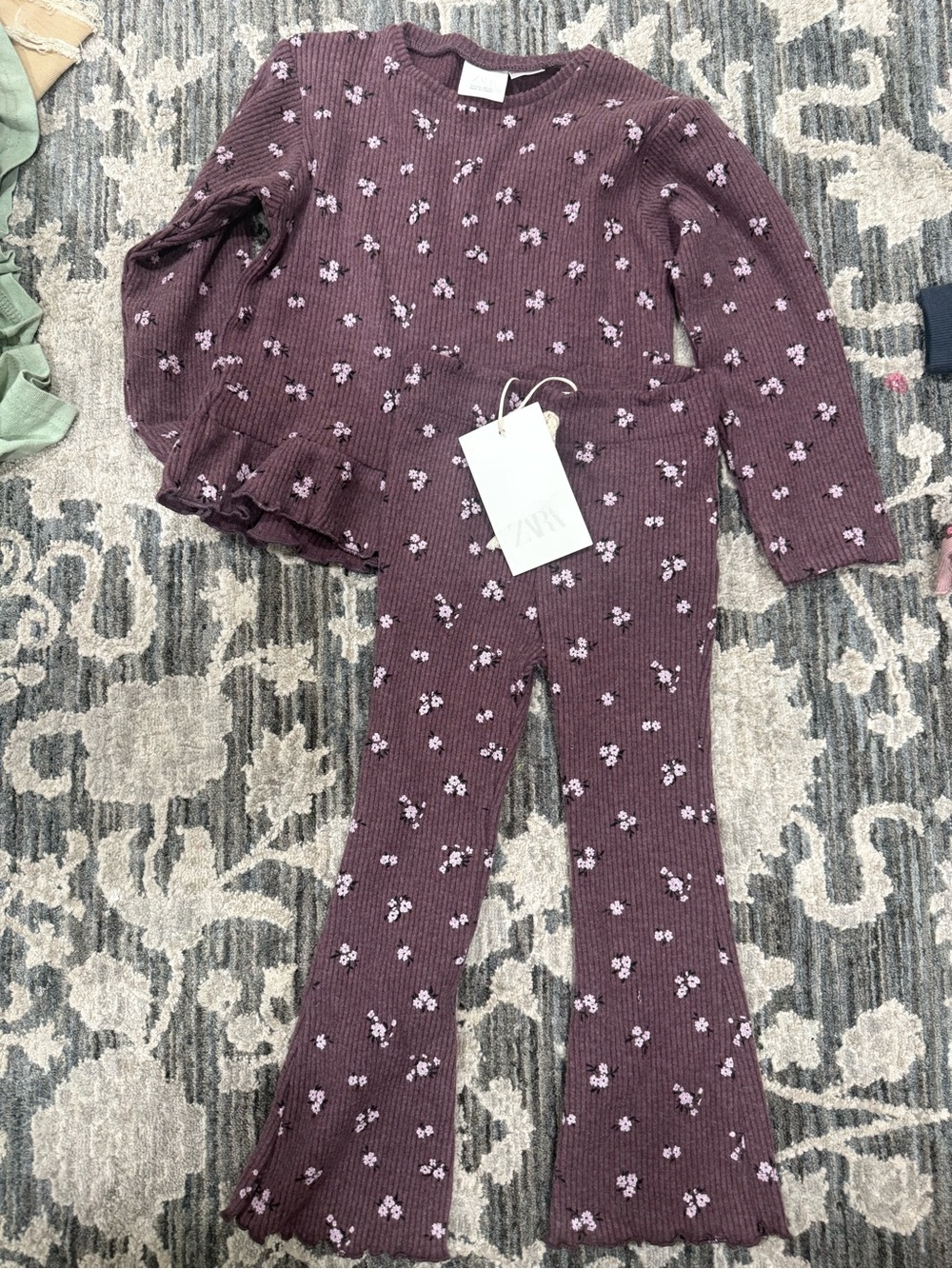 Zara girls set floral print